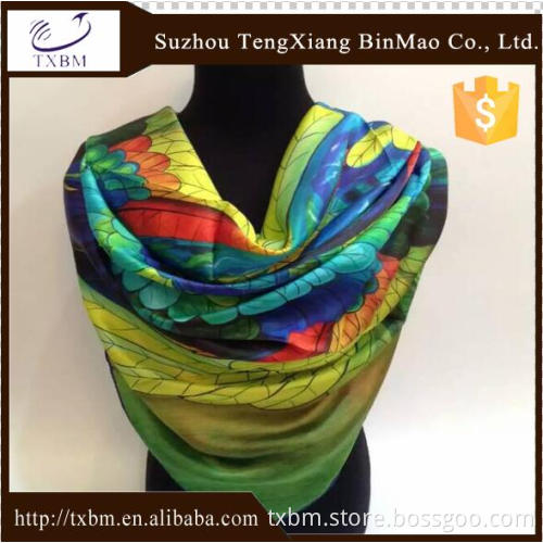 100% silk square scarf for women;crepe; 120 gsm ;